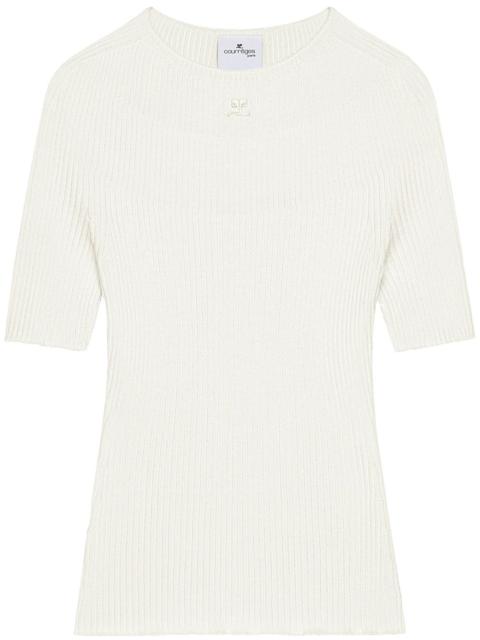 ribbed-knit top