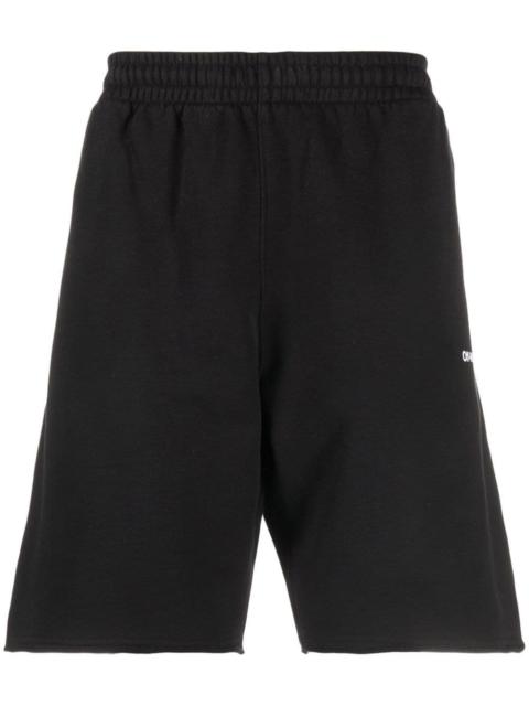 logo-print cotton track shorts