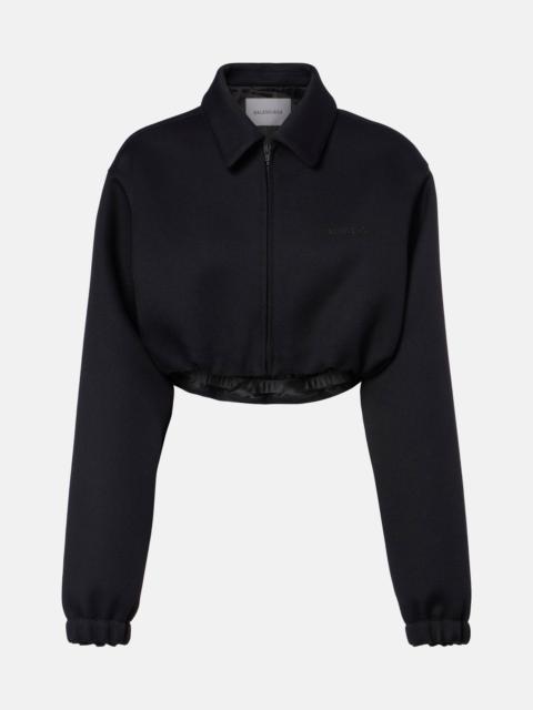 Cropped blouson jacket