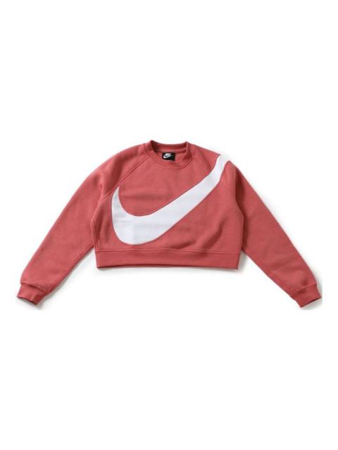 (WMNS) Nike Nsw Swoosh Crew Fleece Sweatshirt 'Pink' BV3934-897