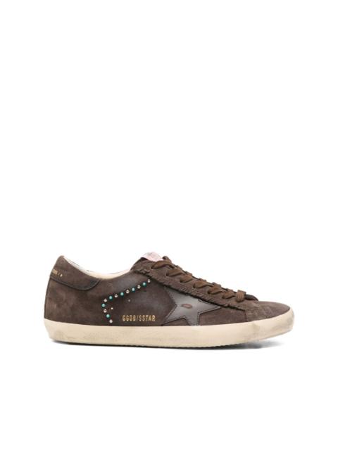 suede studded star sneakers