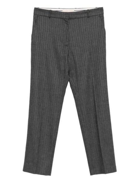 pinstripe tailored trousers