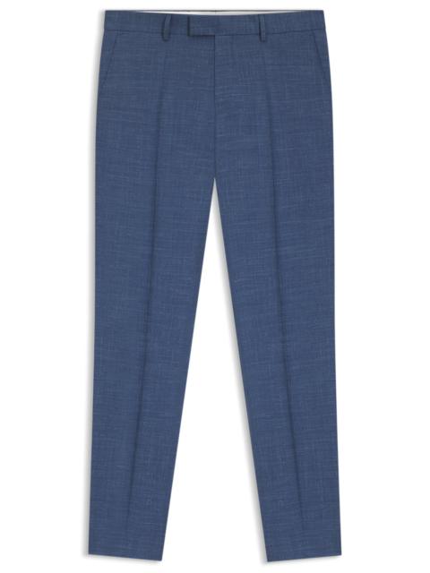 SLIM-FIT TROUSERS IN VIRGIN WOOL, SILK AND LINEN