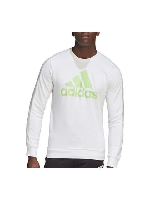 adidas Casual Sports Round Neck Pullover White GJ6591