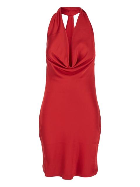 halterneck mini dress