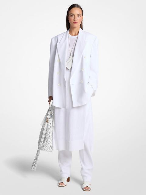 Shawn Linen Double-Breasted Blazer
