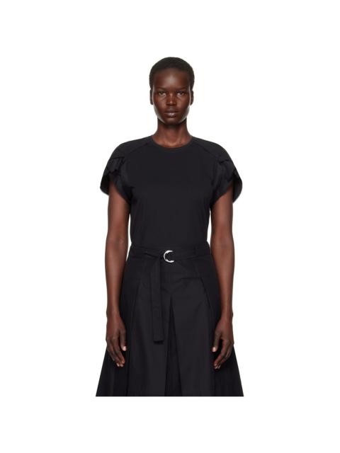 Black Cascade Drape Combo T-shirt