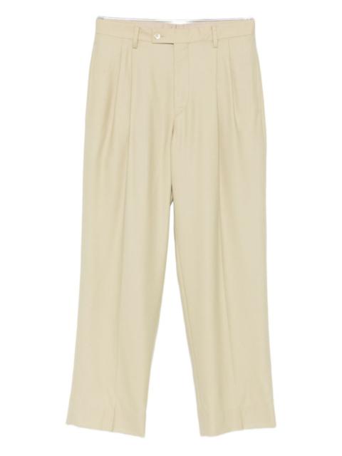 pleated tailored trousers