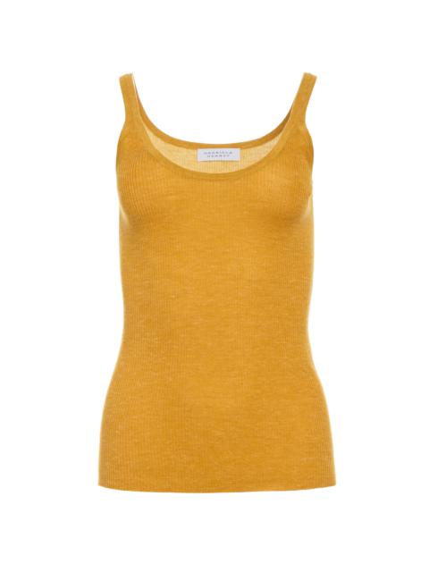 Cinxia Knit Tank Top in Golden Birch Cashmere Silk with Hemp