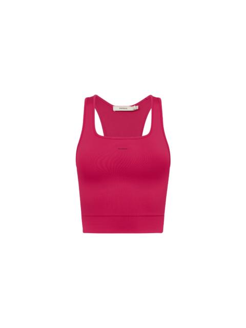 Womens 99% Bio-Based Compressive Ribbed Tank Top - Acai Pink