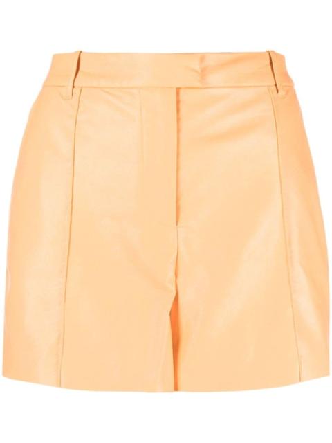 Kirsty faux-leather shorts