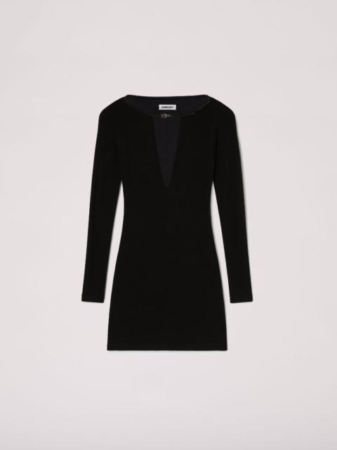 DEEP V-NECK MINI DRESS