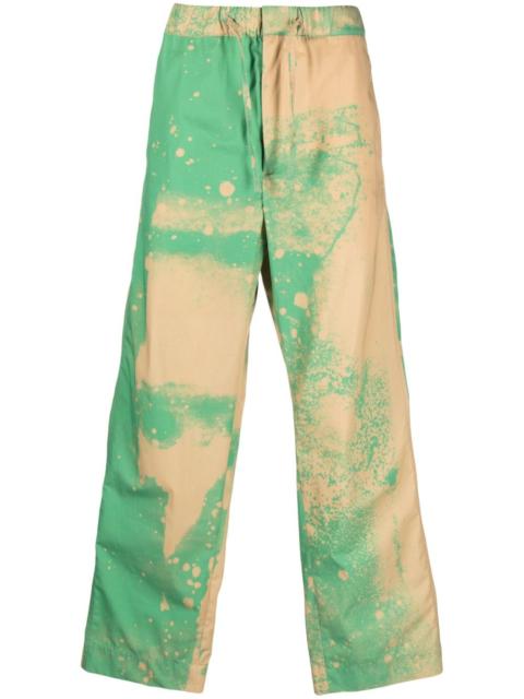 spray-paint effect cotton track pants