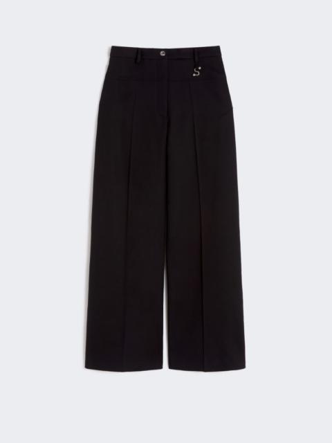 Oversized gabardine trousers - black