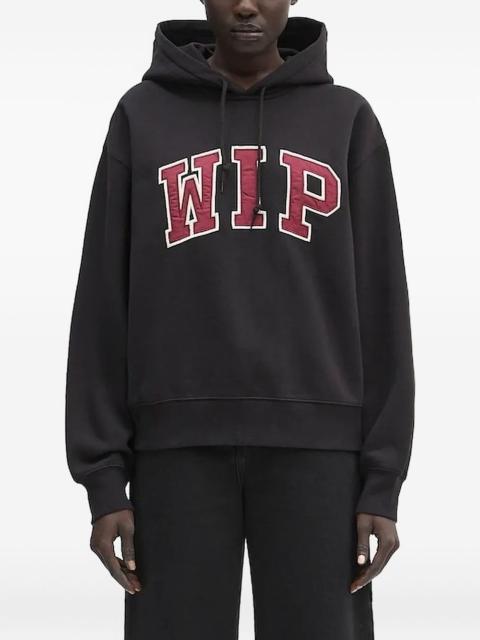 WIP logo-appliqué hoodie