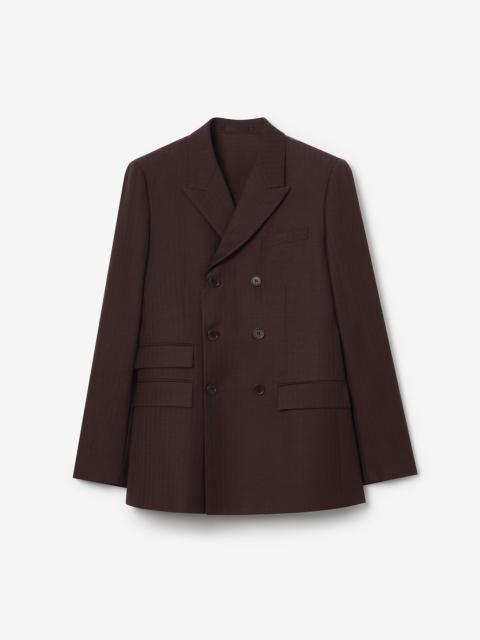 Striped Wool Mohair Tailored Jacket