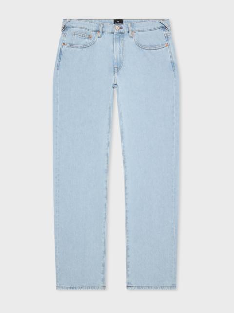 Relaxed Tapered-Fit Light Wash Recycled Cotton-Blend Jeans