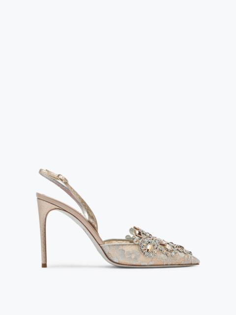 Grey Jewel Slingbacks Veneziana