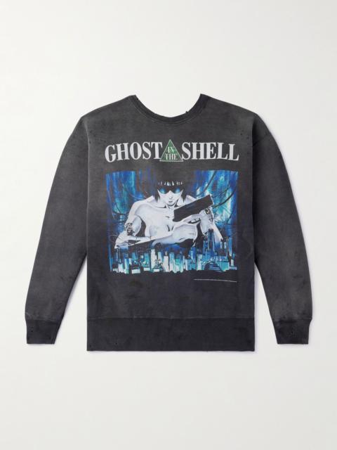 + Ghost in the Shell Printed Cotton-Jersey Sweatshirt Black