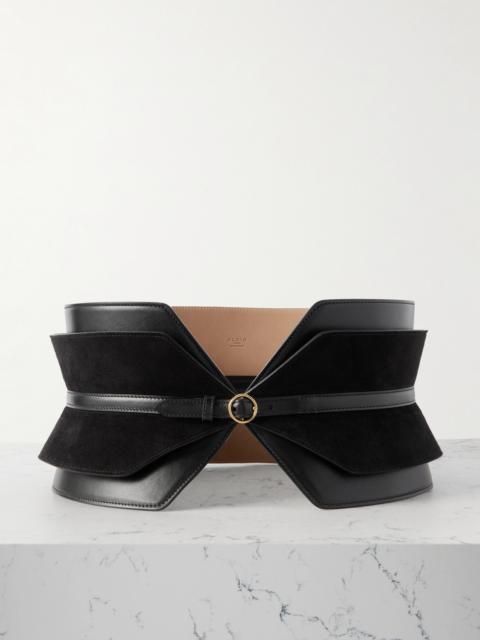 Leather And Suede Waist Belt