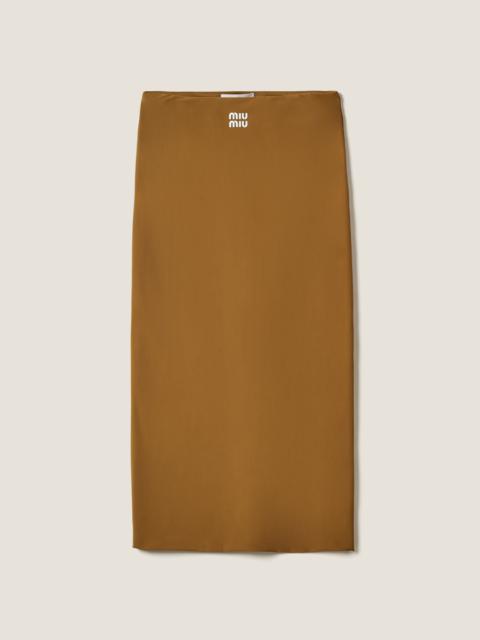 Stretch jersey skirt