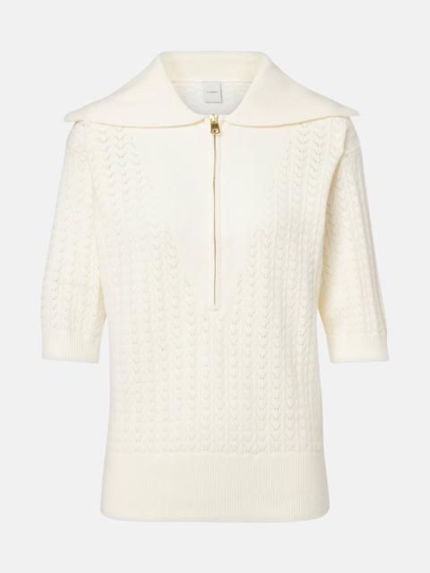 Arney open-knit half-zip sweater