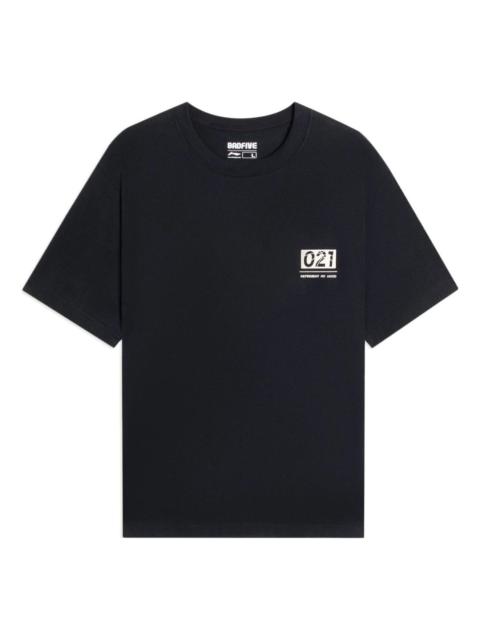 Li-Ning BadFive Graphic Loose Fit T-shirt 'Black White' AHSSB05-3