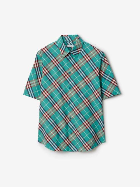 Relaxed Fit Check Cotton Shirt