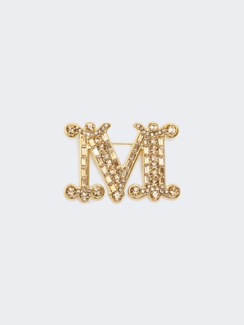 BATH2 Crystal-adorned Monogram brooch