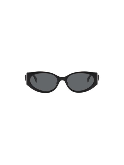 Black 'La Medusa' Oval Sunglasses