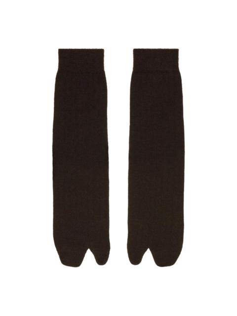 FEMALE TABI SOCKS - DARK BROWN