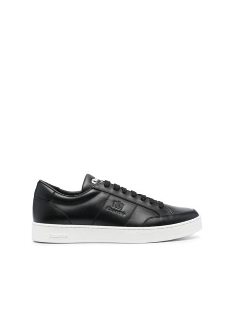 Lancing logo-debossed leather sneakers