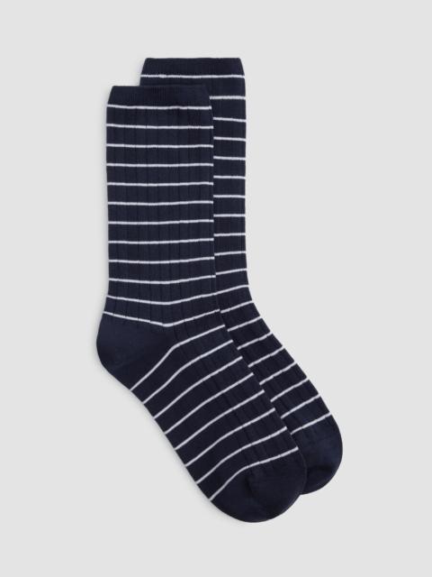 Striped Rib Trouser Sock