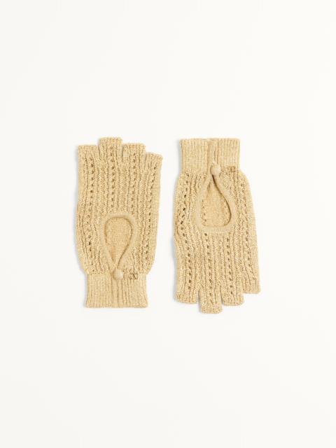 FINGERLESS KNITTED GLOVES IN LUREX