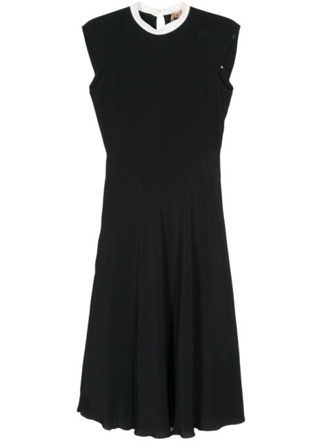crepe midi dress