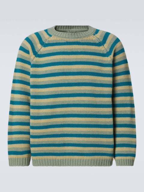 Mossy Glen striped wool sweater