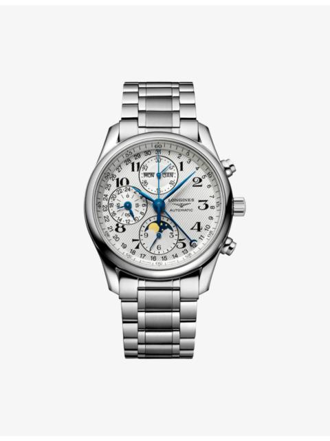 L2.673.4.78.6 Master Collection Chronograph Moonphase Stainless-Steel Automatic Watch