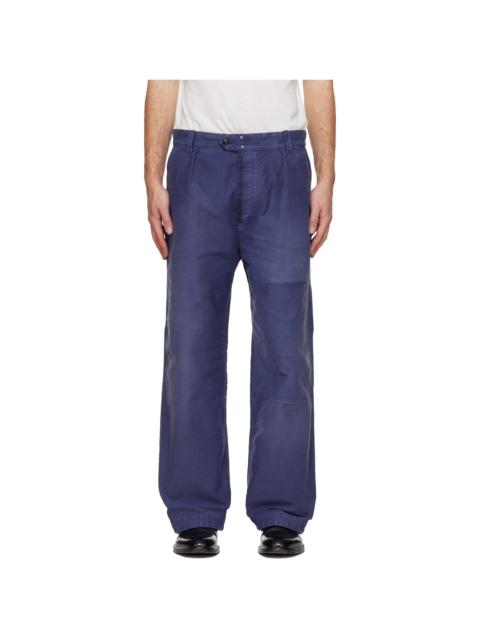Purple Workers Moleskin Trousers