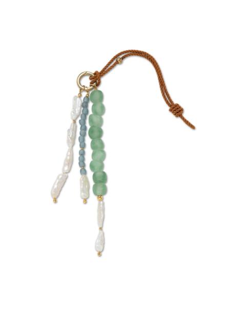 Aegean bead-embellished bag charm