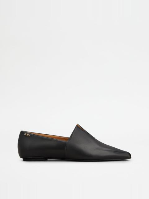 BALLERINAS IN NAPPA LEATHER - BLACK