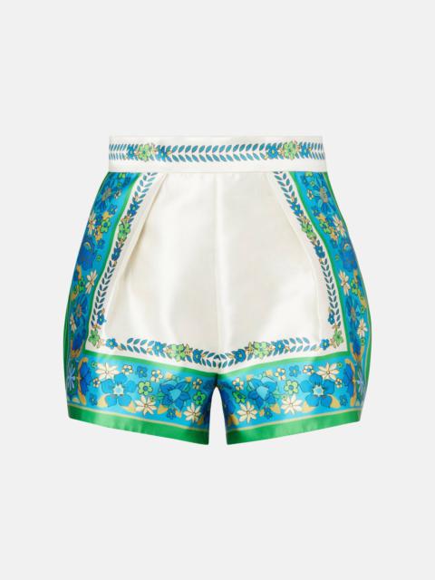 Vivianna printed high-rise shorts