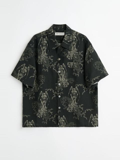 Every Shirt Shortsleeve Death Paisley Print Cotton Linen