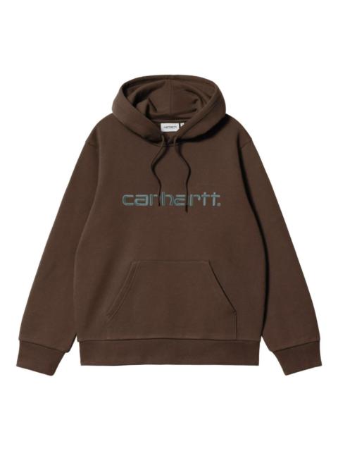 logo-embroidered hoodie