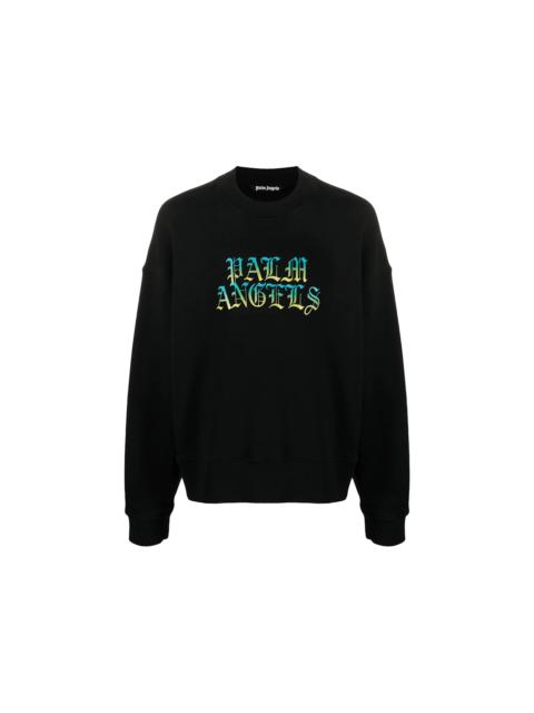 Palm Angels Hue Gothic Logo Crewneck Sweatshirt Black