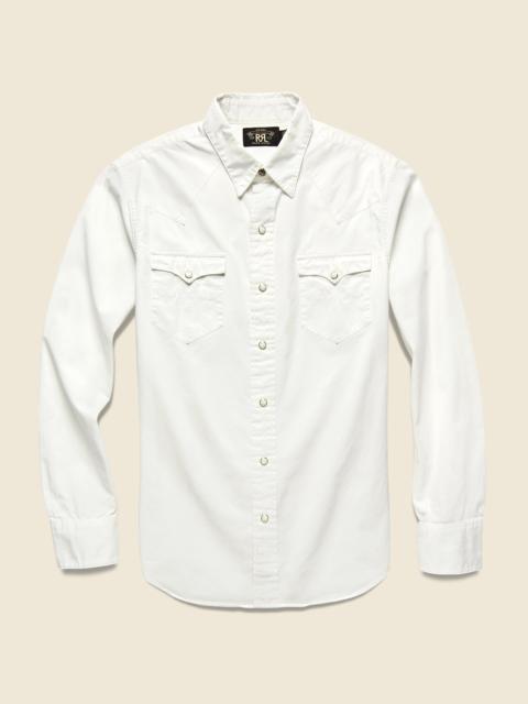 Slim Fit Lightweight Western Shirt - White