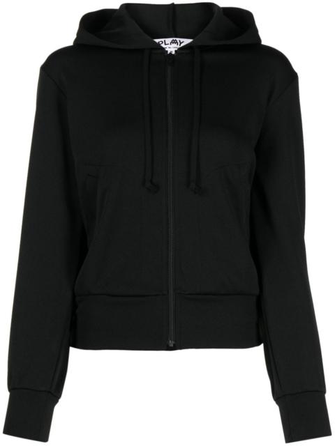 logo-appliquÃ© zip-up hoodie