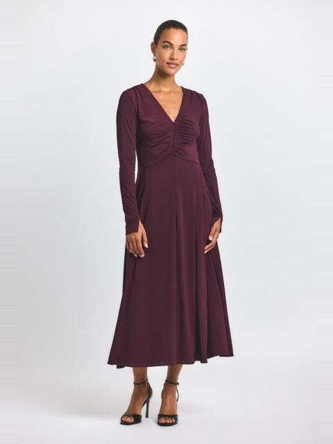ISABELLA RUCHED FRONT LONG SLEEVE DRESS