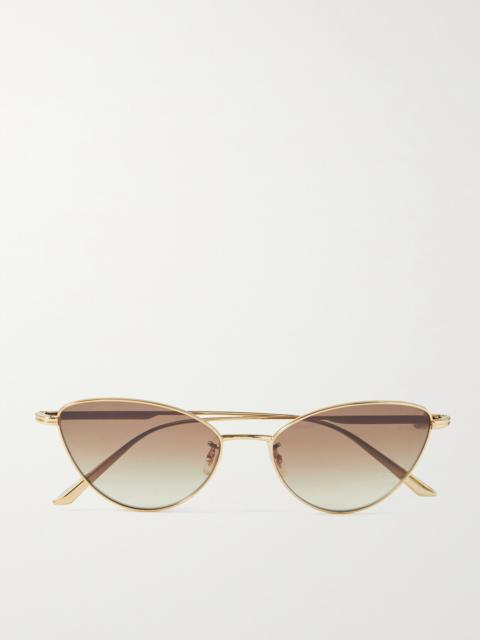 + Khaite 1998c Cat-eye Gold-tone Sunglasses