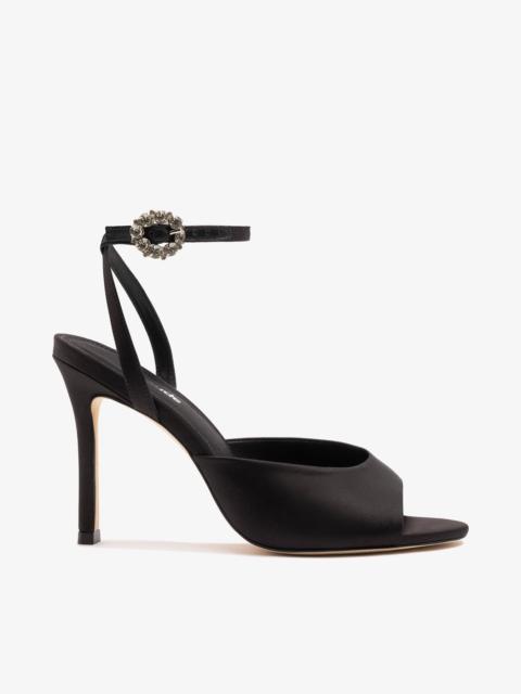 Jasmine Sandal Black Satin