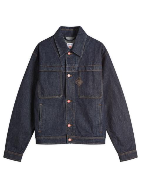 Casablanca Embroidered Monogram Denim Jacket